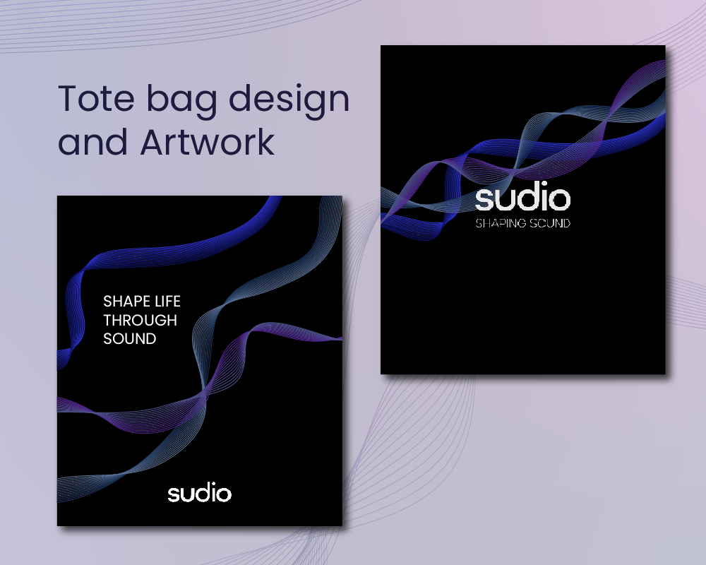 The tote bag design concept got inspired from the sound created by the nature. When you close your eyes in the deep wood, you can hear specific sounds that are created by the wind blowing through the trees, the birds chirping, and if you are lucky - you can hear wild animals.